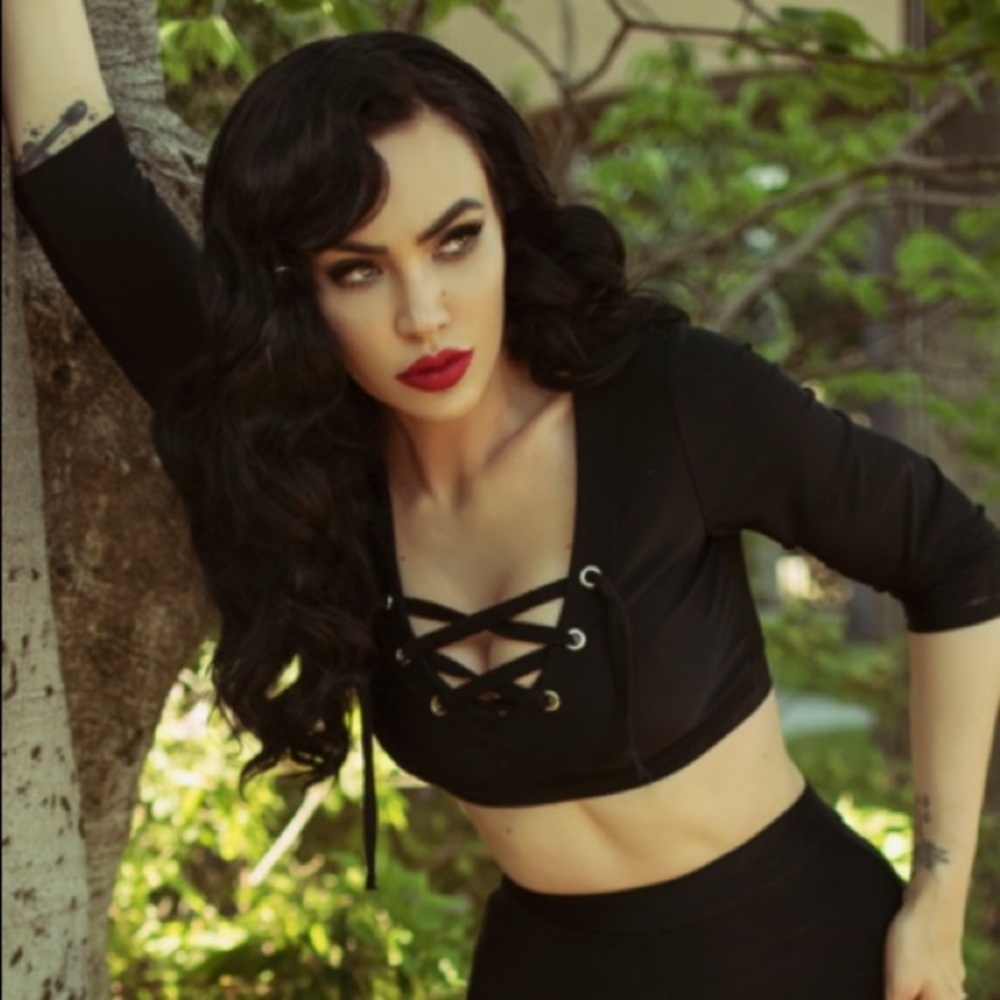 La Femme en Noir Trinity Swim Top worn once
